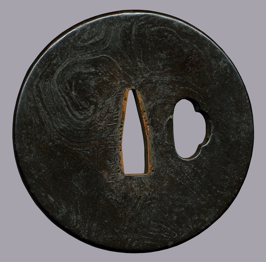 Myochin Munesuke Mokume Tsuba_Rev_small_900px